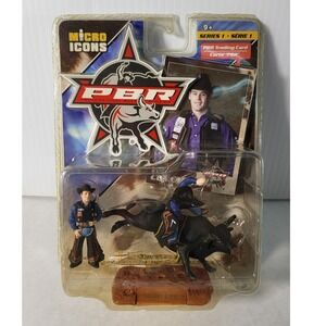 Micro Icons PBR Bull Rider Action Figure Night Life Series 1 Trading Card